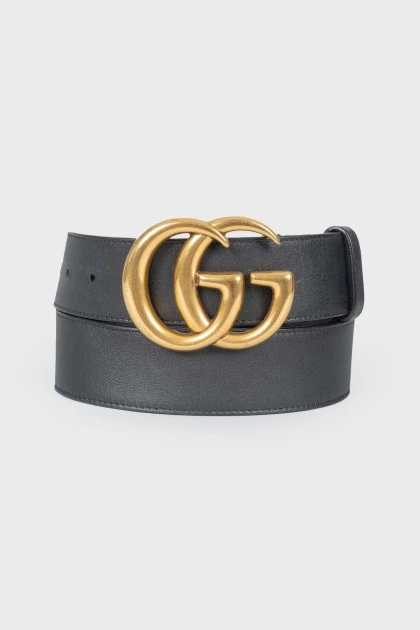 Black leather belt