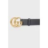 Black leather belt