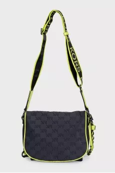 Fabric belt bag with bright edging