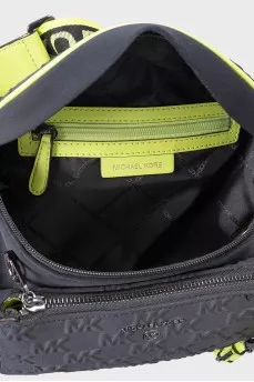 Fabric belt bag with bright edging