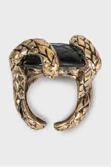 Snake necklace and ring set