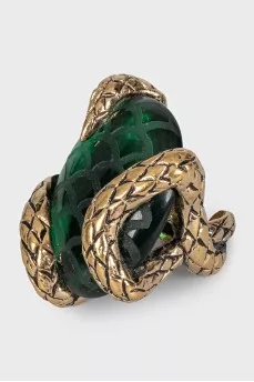Snake necklace and ring set