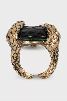 Snake necklace and ring set