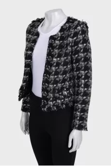 Black jacket without fastening