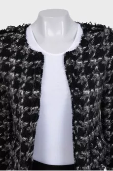 Black jacket without fastening