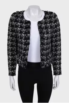 Black jacket without fastening