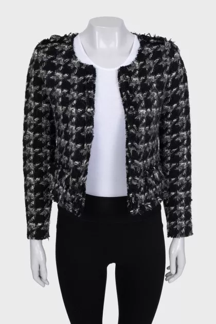 Black jacket without fastening