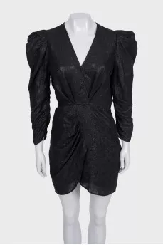Fitted mini dress with side zip
