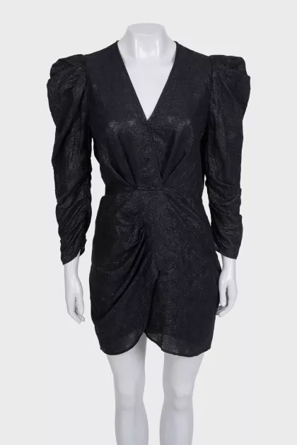 Fitted mini dress with side zip