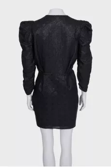 Fitted mini dress with side zip