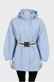 Zippered coat with belt