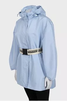 Zippered coat with belt