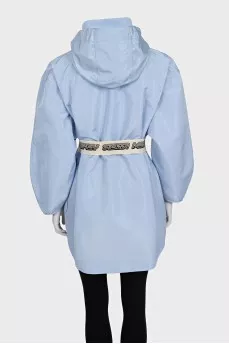 Zippered coat with belt