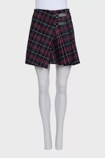 Purple plaid skirt
