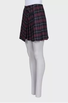 Purple plaid skirt