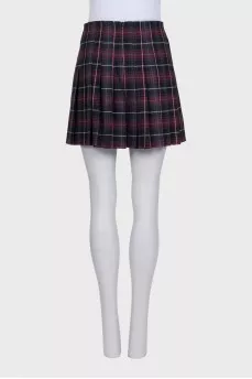 Purple plaid skirt
