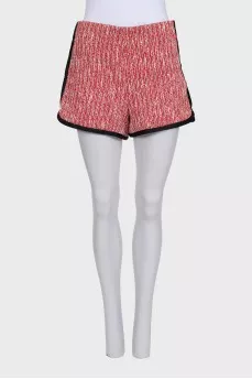 Red tweed suit with shorts