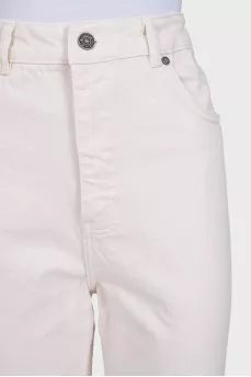 White jeans with cuffs