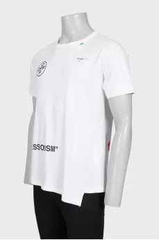 Men's straight-cut T-shirt with a print on the back