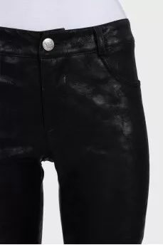 Straight-leg trousers with draping