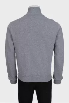 Men's gray sports jacket with a zipper