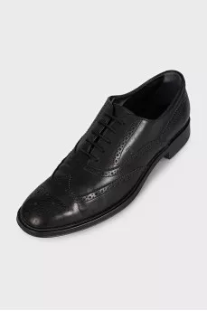 Men's leather brogues with perforations