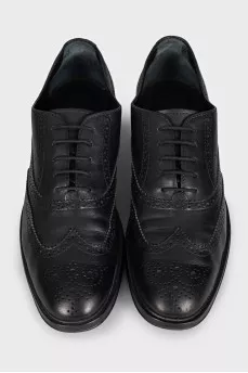 Men's leather brogues with perforations