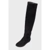 High suede boots