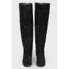 High suede boots