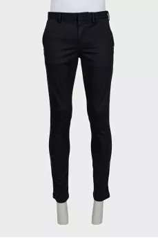 Men's black slim fit trousers