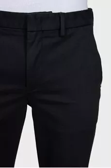 Men's black slim fit trousers