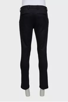 Men's black slim fit trousers