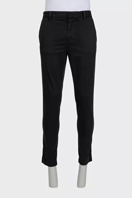 Men's straight-leg trousers with a mid-waist