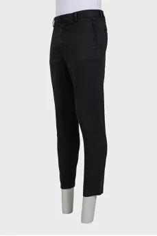 Men's straight-leg trousers with a mid-waist