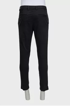 Men's straight-leg trousers with a mid-waist