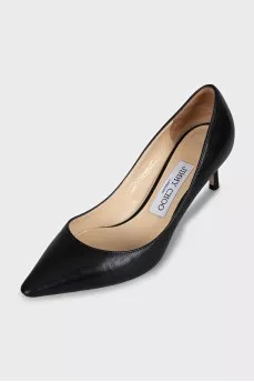 Black medium stiletto pumps