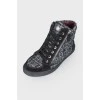 Insulated tweed sneakers
