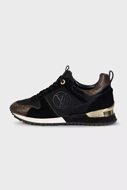 Black Run Away canvas sneakers