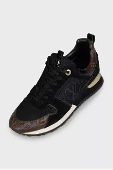 Black Run Away canvas sneakers