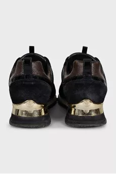 Black Run Away canvas sneakers