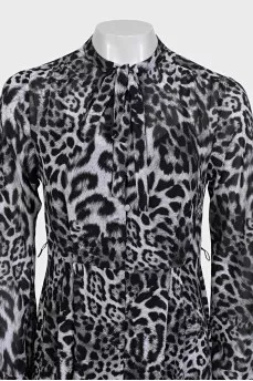 Sheer printed maxi dress