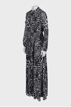 Sheer printed maxi dress