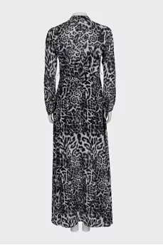 Sheer printed maxi dress