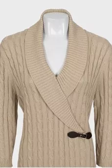Knitted dress decorated with a pattern