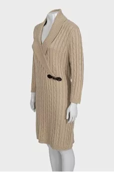 Knitted dress decorated with a pattern