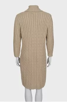 Knitted dress decorated with a pattern