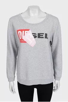 Gray sweatshirt with logo