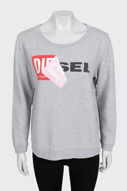 Gray sweatshirt with logo