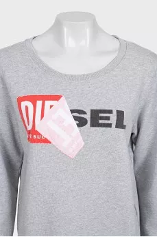 Gray sweatshirt with logo