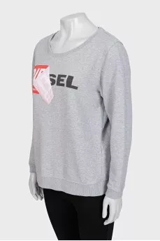 Gray sweatshirt with logo